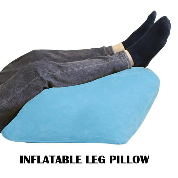 Almohada inflable portátil para pies, cojín de apoyo para rodillas, con  bomba de inflado, para dormir