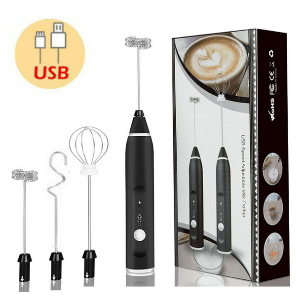 Advancent Espumador de leche USB recargable de mano eléctrico fabricante de  espuma de 3 velocidades ajustable para Lattes Cappuccino Matcha Cocina y  Comedor