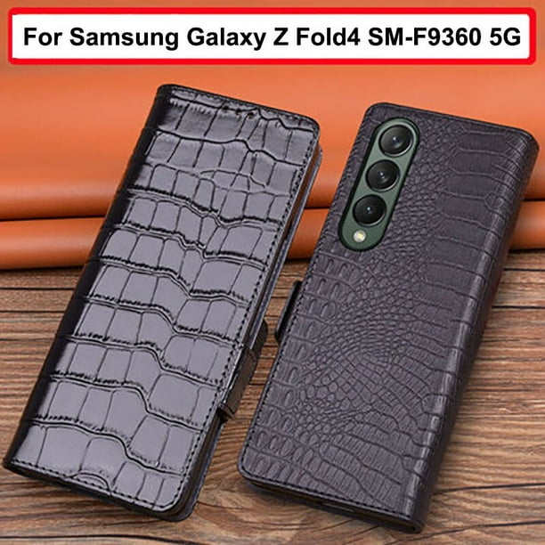 Funda Lujo Cuero Carcasa para Samsung Galaxy Z Flip 5G Gris