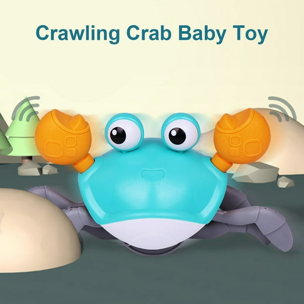 Juguetes para bebés de cangrejo de gato: juguete para niños de 3, 4, 5, 6,  7, 8, 9, 10, 11, 12 meses, juguete de cangrejo para caminar y gatear para  niños de