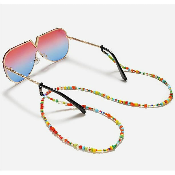 Cordón de cristal redondo de 70/50cm para gafas, cordón de cadena para gafas , cordón de cadena para Macarena Collar de cadena de gafas Walmart en línea