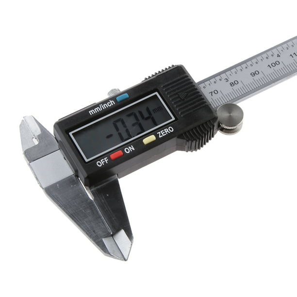 CAMWAY Calibrador digital de 6 pulgadas, calibrador vernier electrónico de  5.906 in, calibrador de calibre de medición de acero inoxidable LCD