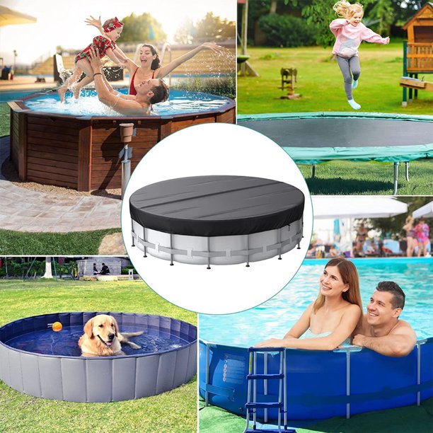  LHRUI Cubierta de piscina fácil de instalar, protector solar  para piscina, lona personalizable, adecuada para piscinas sobre el suelo y  en el suelo, varias piscinas (tamaño : 650 cm x 400