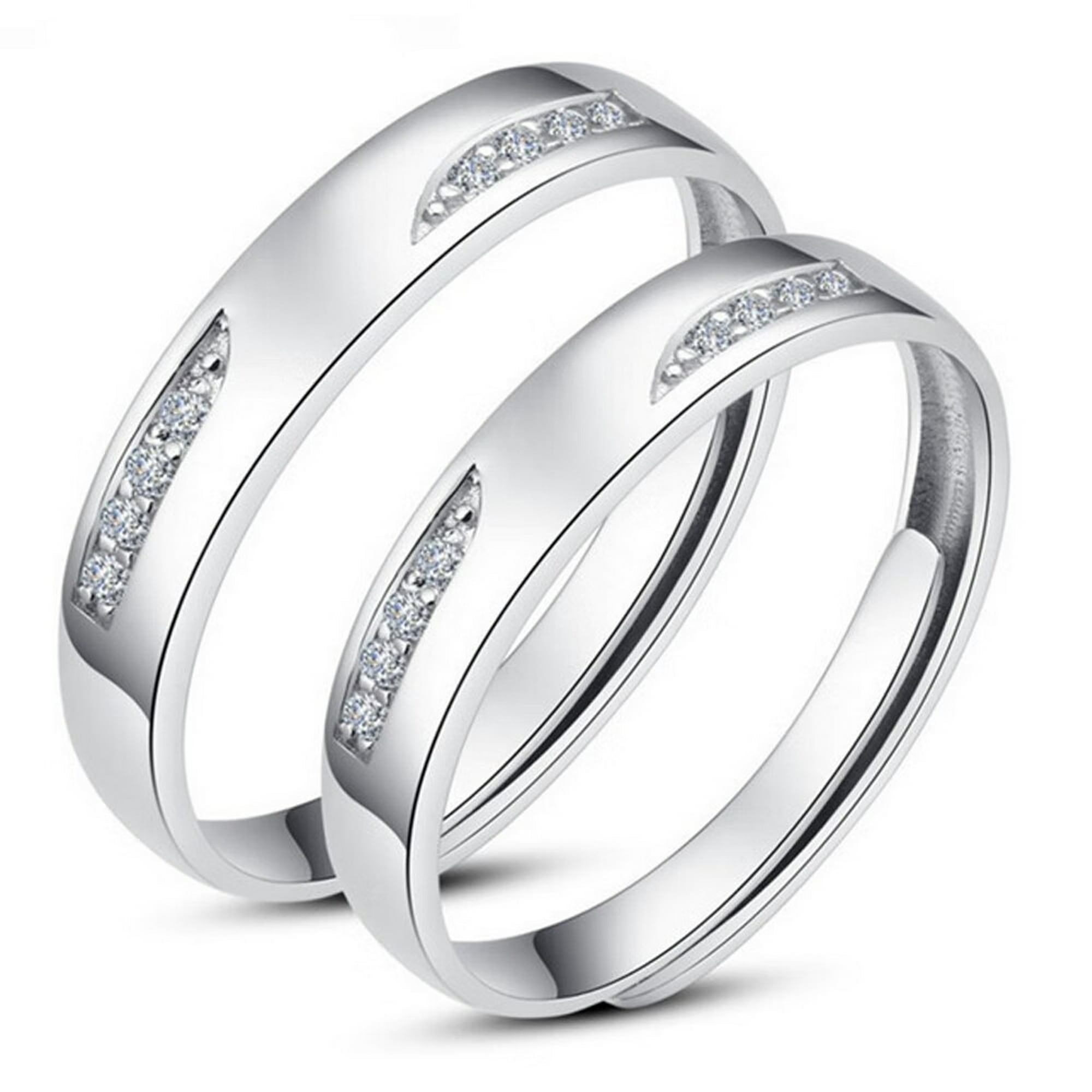  Plata de Ley 925 bandas de boda para pareja personalizable  grabado ancho 3.9 mm., 6, Plateado, CHXJ041SRP : Ropa, Zapatos y Joyería