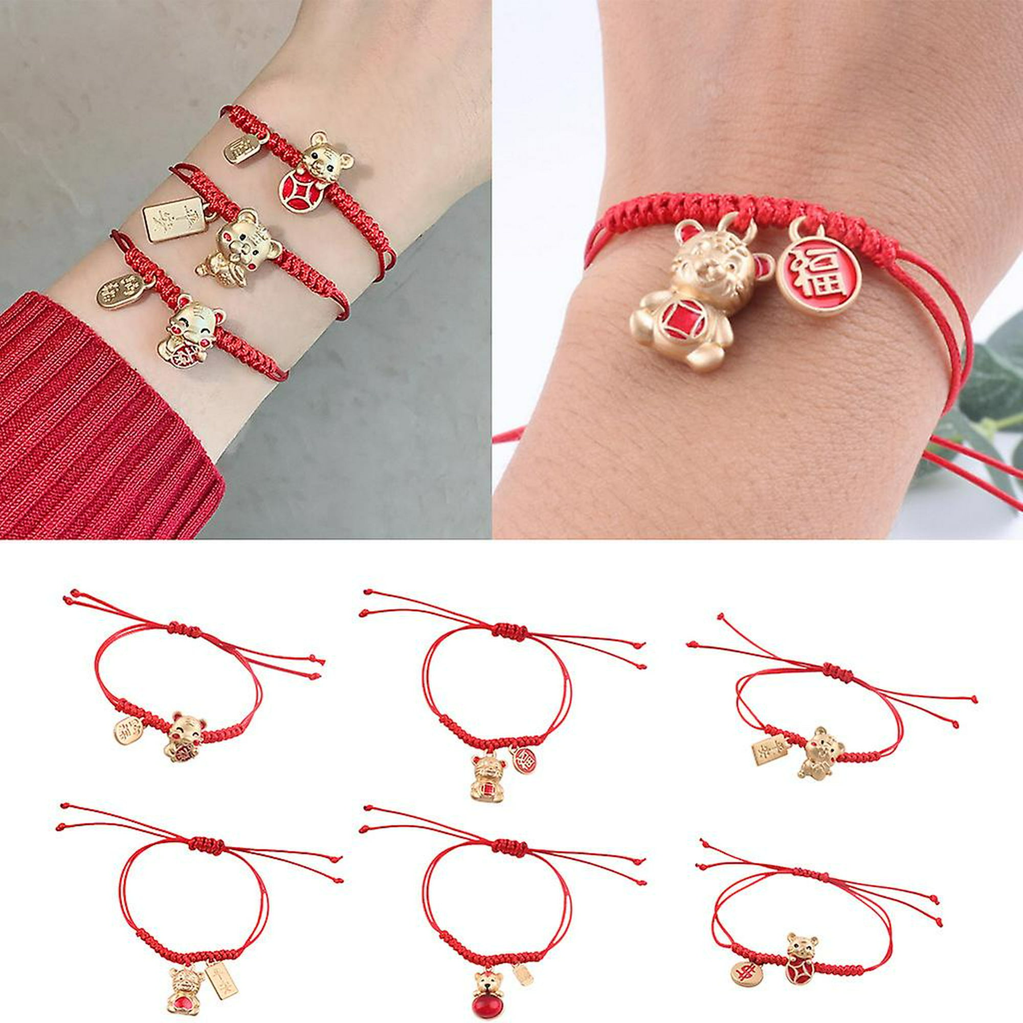 Pulseras fantasía niña (pack de 4) roja niña Okaïdi & Obaïbi