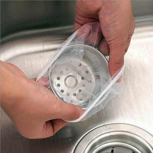 Filtro de drenaje de bañera colador de malla para fregadero cocina Ehuebsd  baño bolsa de basura desechable filtro para fregadero de baño drenaje de  piso 9x9cm