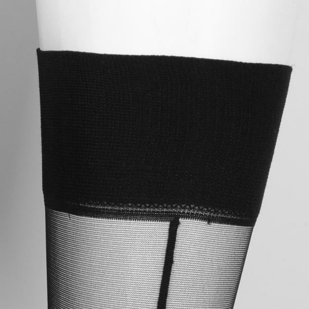 Pack de 2 pares de calcetines negros de canalé con ribete de encaje