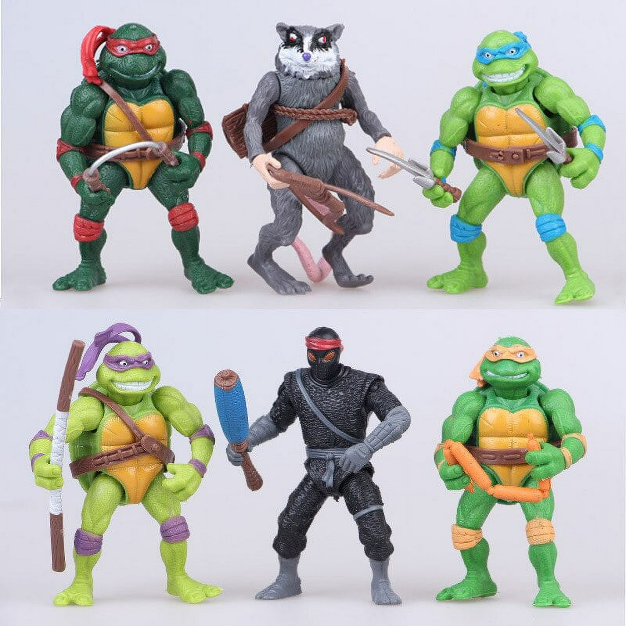 Figuras de acción de Tortugas Ninja Mutantes adolescentes, colección de  adornos, Anime TMNT Donatello Leonardo Raphael Krang, modelo de Juguetes