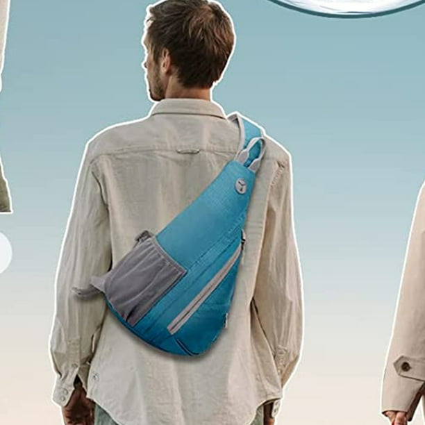 Bolso de pecho táctico de nailon para hombre, mochila cruzada grande de  viaje, bandolera de hombro