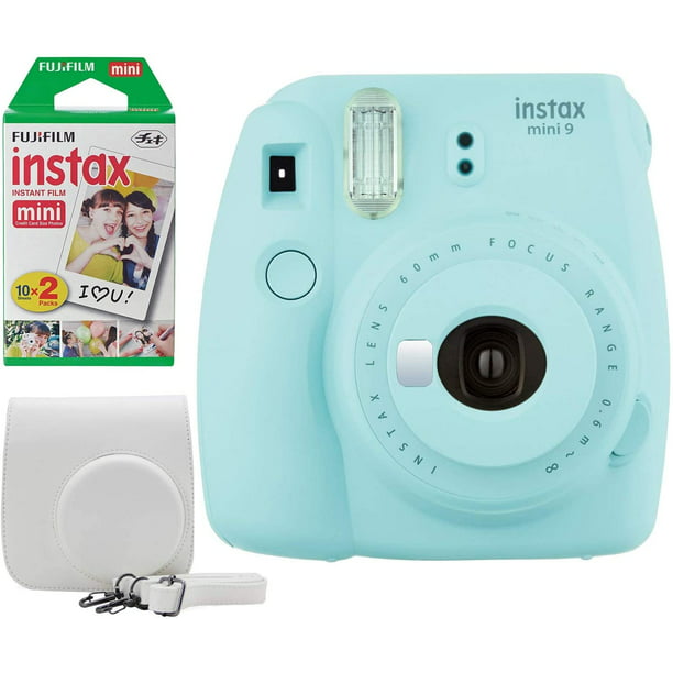 Fujifilm Instax Mini 9 Instant Camera (Blue) Bundle with Case + 20
