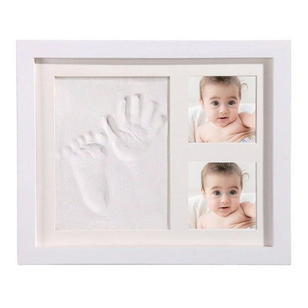 Kit de huellas de bebé: marco de fotos para recién nacidos, kit de yeso  para pies de bebé, regalo perfecto para bebés, regalo superior para niñas,  marcos de fotos para regalos de