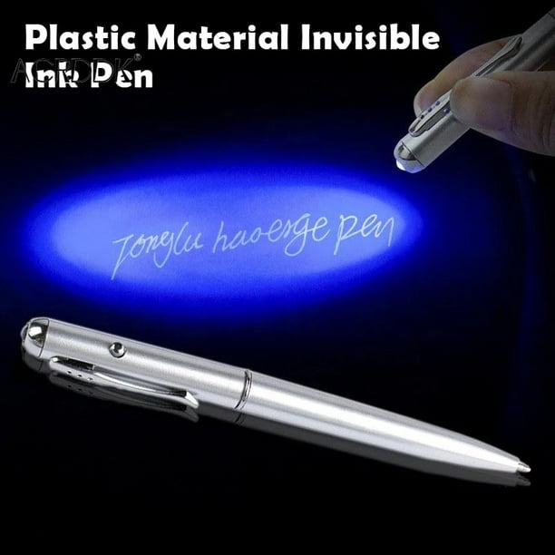 Bolígrafo de tinta Invisible con luz UV mágica, lápiz para dinero, mensaje  secreto, bolígrafo de dibujo fluorescente, bolígrafos, juguete para niños  JAMW Sencillez