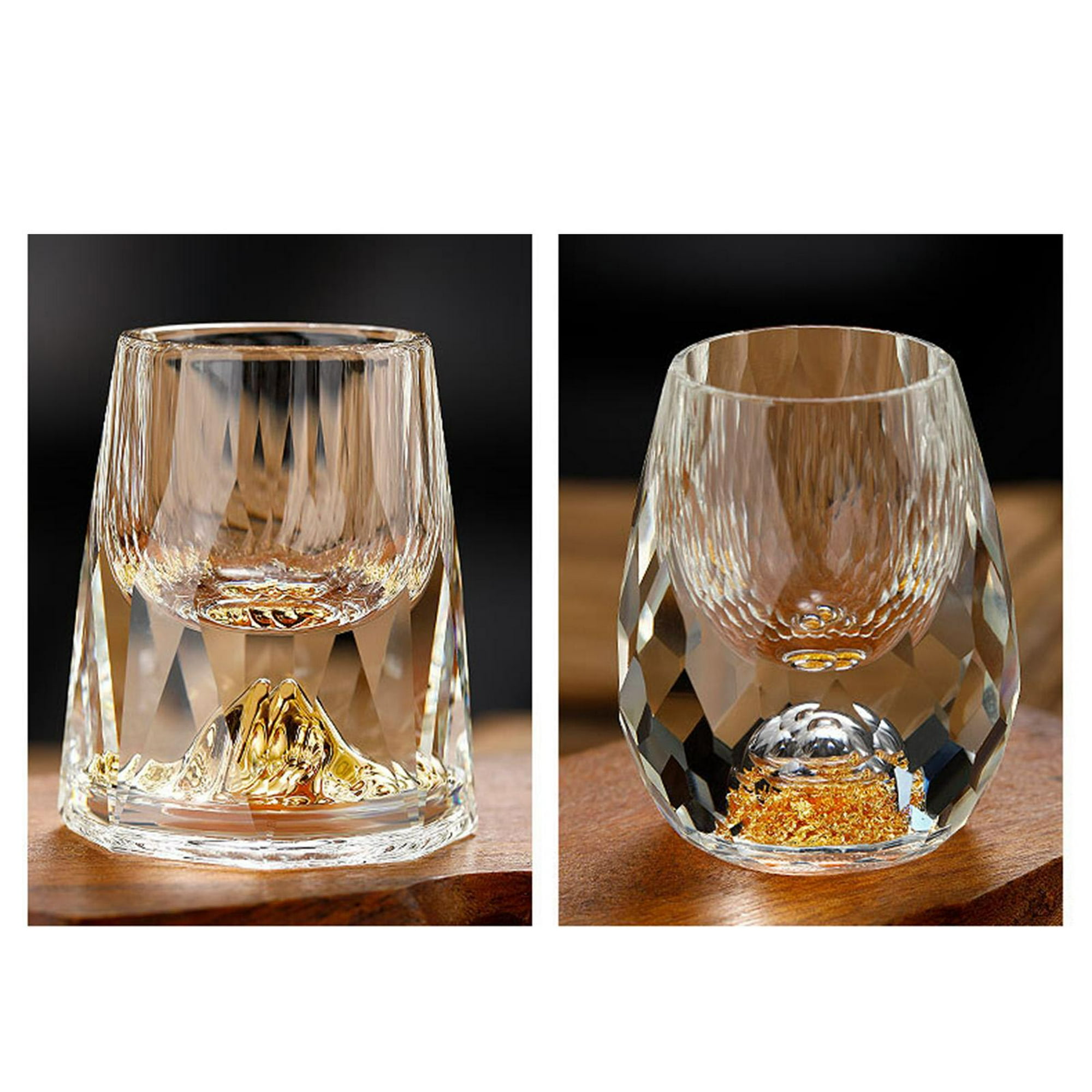 Vaso de Cristal Vaso de de Alcohol Blanco 15 Ml Lámina de Oro Estilo Chino  de Licor de Licor Hogar para Reunion de agua Macarena Utensilios de licor