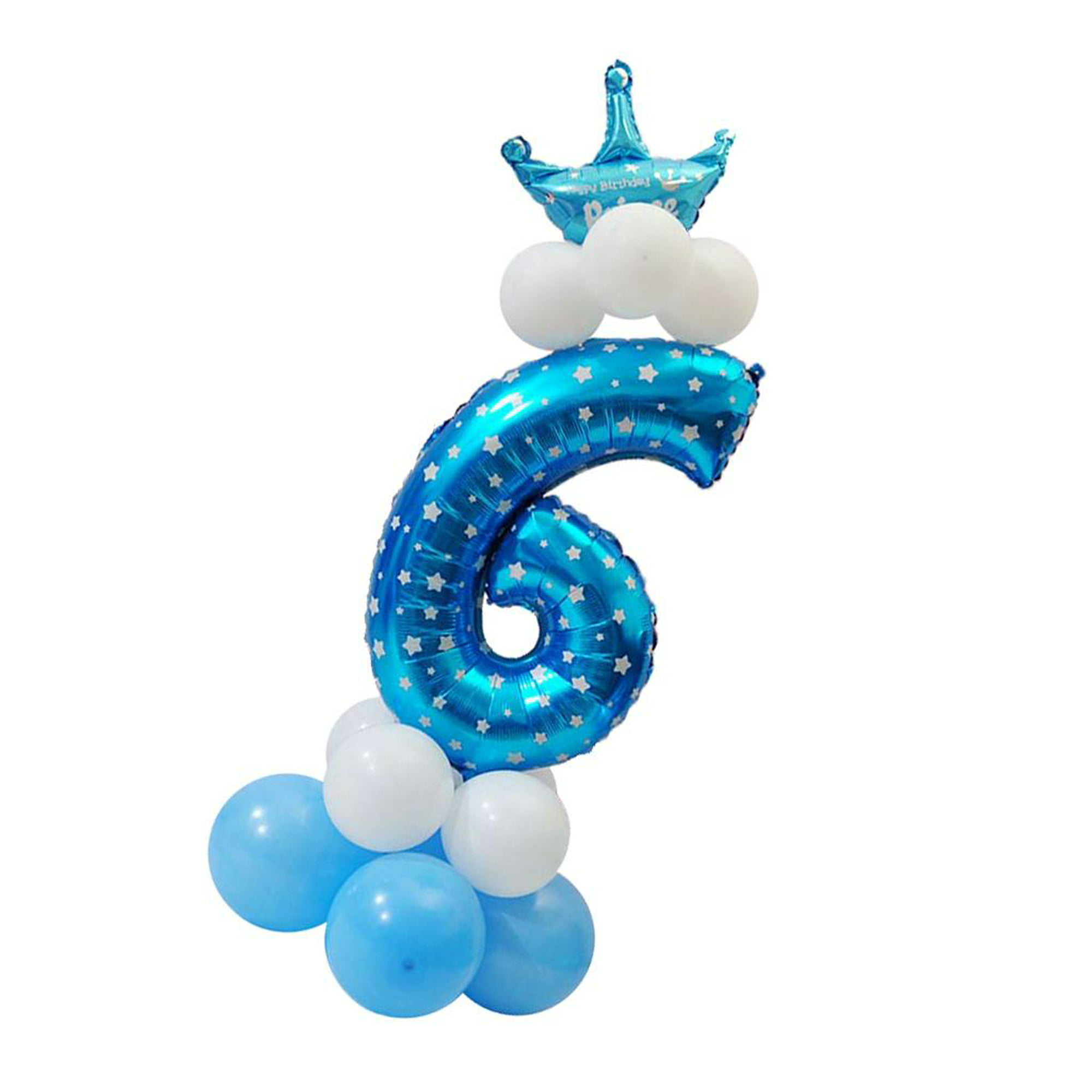  Globos con números de números grandes de 16 a 32 pulgadas con  números de 0 a 9 años para fiestas de cumpleaños y niños, Oro-7 : Juguetes  y Juegos