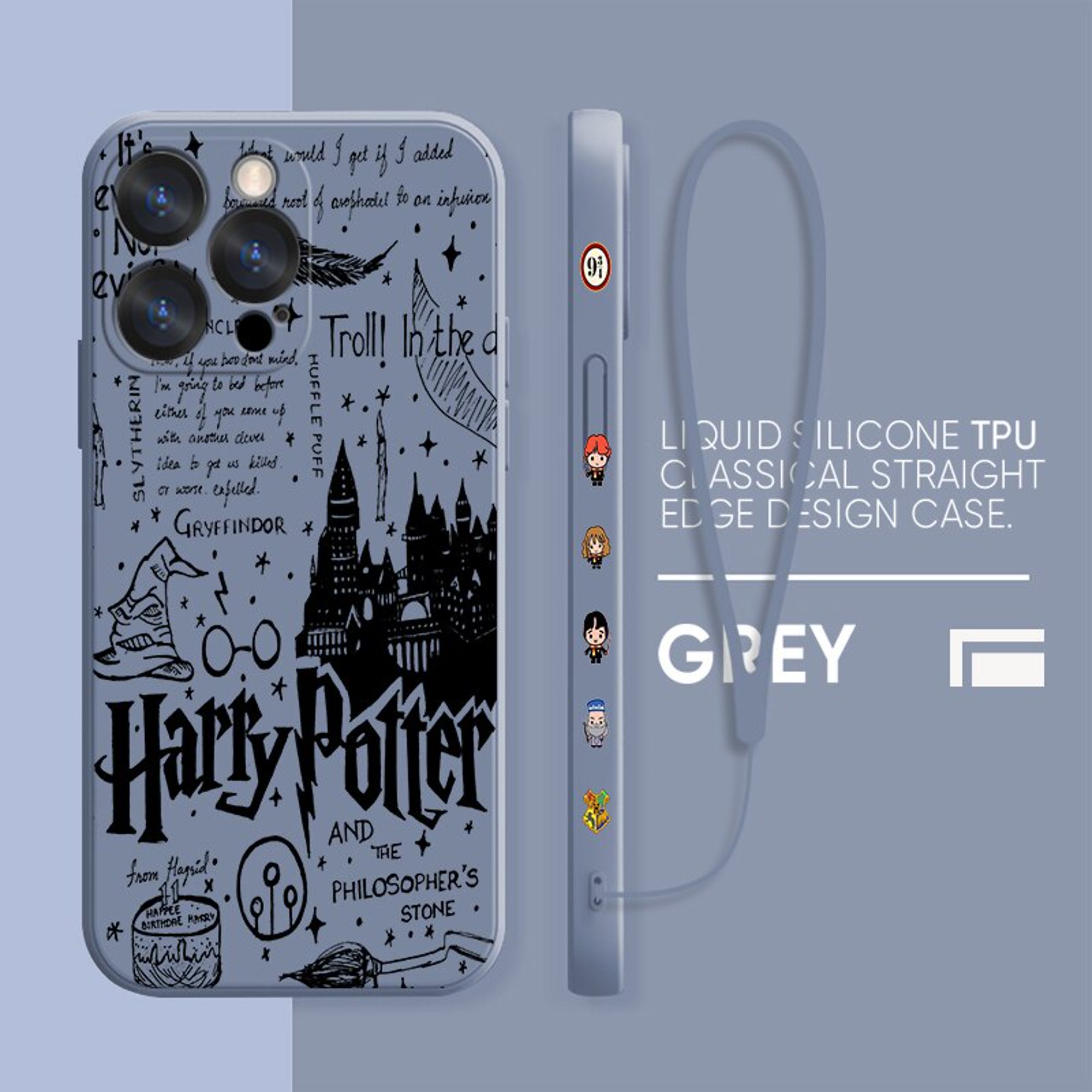 Harry Potter Anime Boy Case For Apple iPhone 14 13 12 Mini 11 Pro XS MAX XR  X 8 7 SE Plus Liquid Left Rope Phone Cover Coquefor iPhone 12 Pro Gao  Jinjia LED