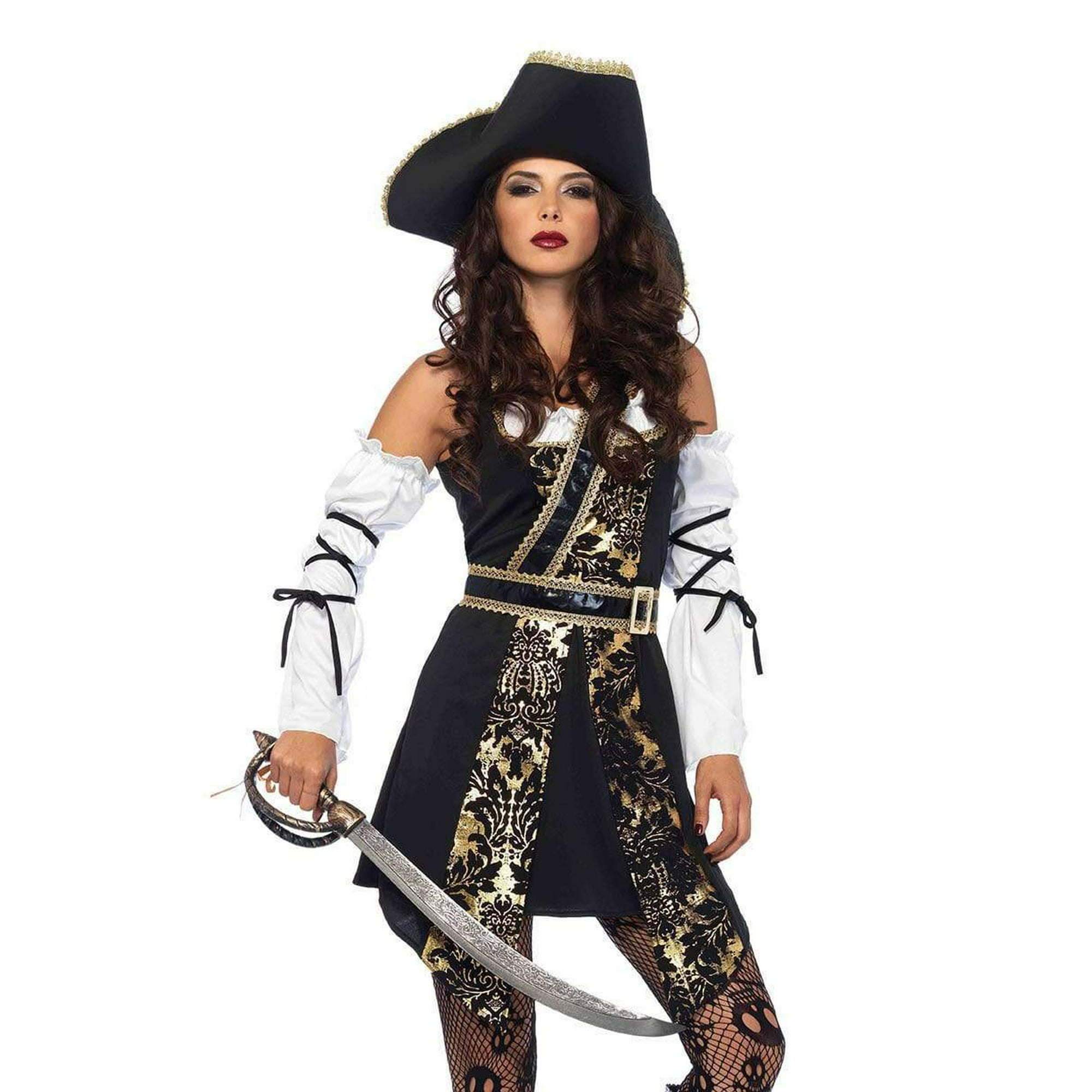 Disfraz pirata negro talla grande mujer: Disfraces adultos,y disfraces  originales baratos - Vegaoo