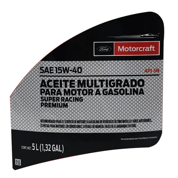 Aceite de Motor Multigrado 15w40 4.73 Litros MOTORCRAFT Super Racing