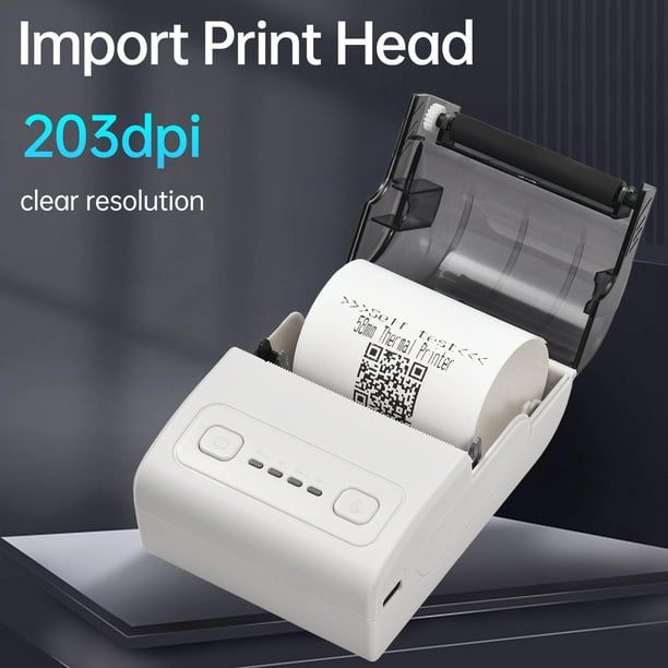 Mini impresora portátil inalámbrica térmica de recibos, máquina de