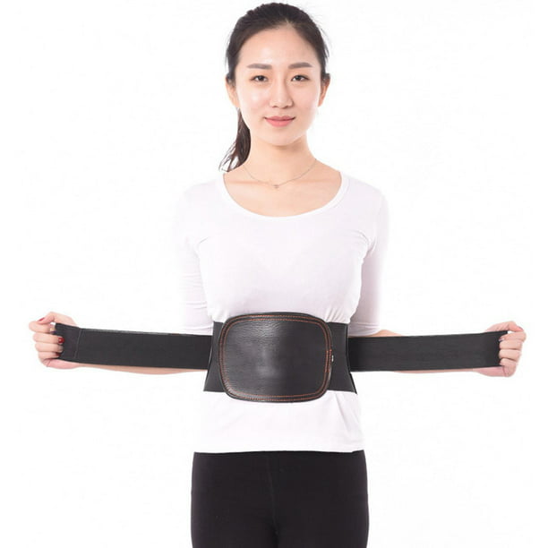  Cinturón de apoyo lumbar, soporte para alivio del dolor de  espalda, ciática, escoliosis, hernia de disco, soporte para la espalda baja  con tiras ajustables y almohadilla lumbar extraíble para hombres y