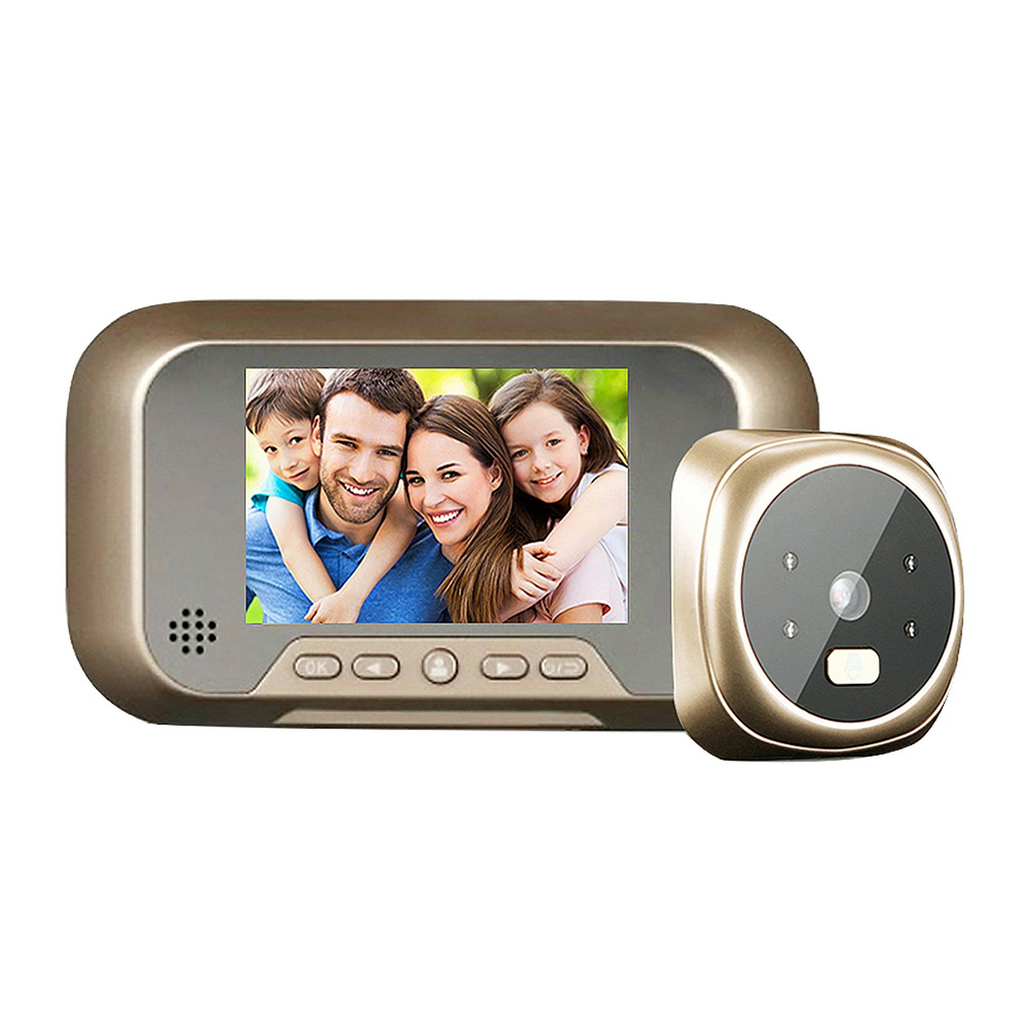 KAK-Cámara de mirilla para puerta, mirilla digital puerta, visor Digital HD  con pantalla LCD de