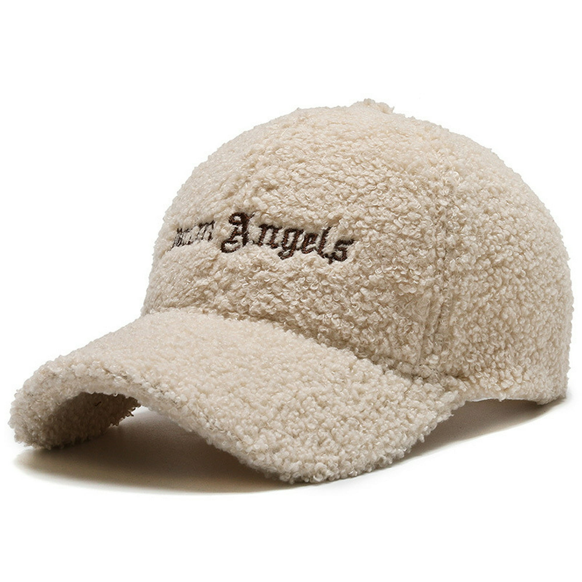 Gorra de béisbol de invierno de lana de cordero blanca marrón 2023 para  mujeres Sombreros de peluche de lana con estilo Gorras Hombre Warm Plus  Velvet Gorras Hombre