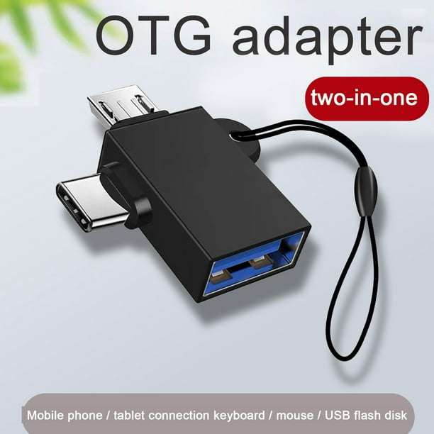 Adaptador USB C 2 en 1, tipo C y cable micro USB a adaptador USB 3.0 OTG  para tipo C Wmkox8yii