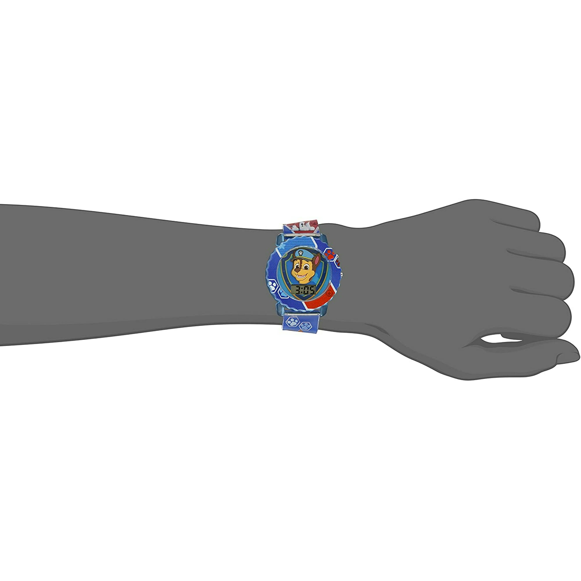 Reloj Digital Para Ninos Paw Patrol Con Caja Azul, Comoda Correa