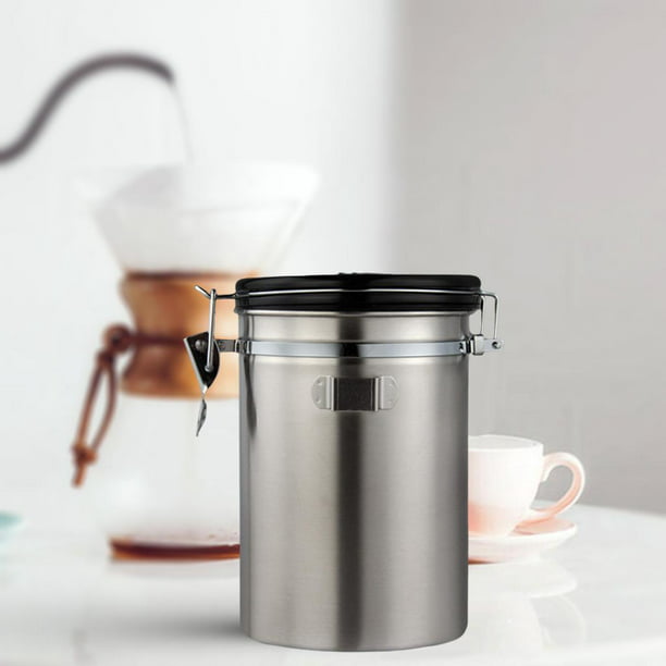 La hermética puede 1800ml lata portátil del del azúcar Plata Gloria Bote de café  hermético