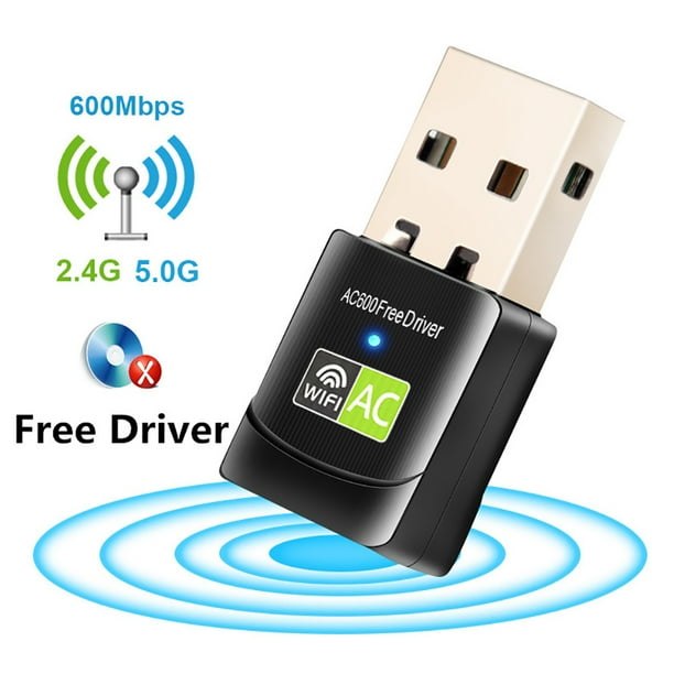 Adaptador WiFi USB de escritorio 600M Dual Band 2.4GHz 5GHz Tarjeta de red  inalámbrica Tmvgtek Componentes de Computadoras