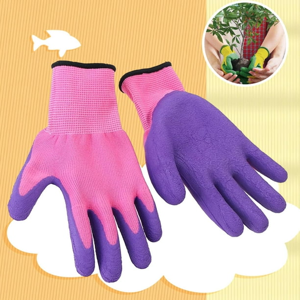 KDK Guantes de jardinería para niños de 5 a 7 años guantes de