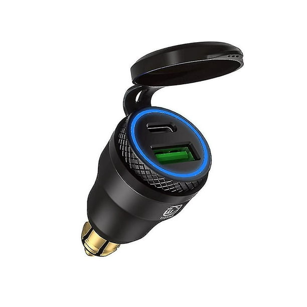 Cargador USB Motocicleta, PD & QC3.0 Cargador USB Moto Impermeable