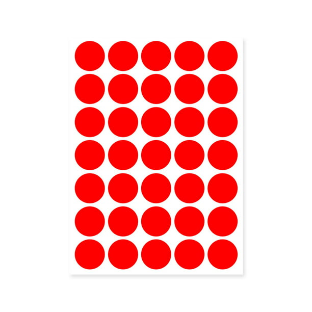 175 pegatinas redondas rojas – puntos autoadhesivos de colores para  codificación de colores