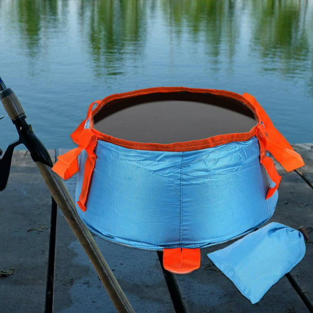 Fregadero plegable redondo azul - Cocina Camping