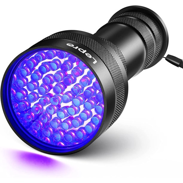 Lampara UV, Luz Negra Ultravioleta, Linterna UV 51 LED, 395nm