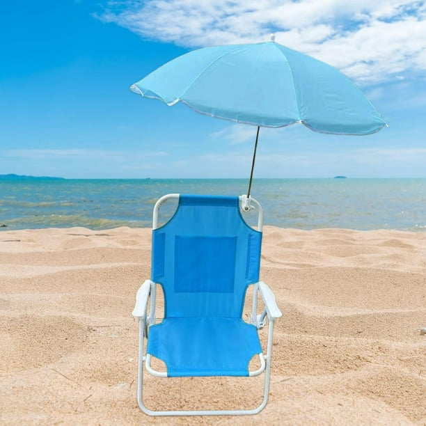 Silla de playa, mochila plegable, sillas de playa para adultos y niños, con  soporte para tazas, silla ajustable al aire libre para picnic en la playa