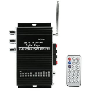 Amplificador de coche de alta fidelidad 2.1 MP3 Radio Audio estéreo Bass  Speaker Booster Player para moto hogar sin enchufe de alimentación