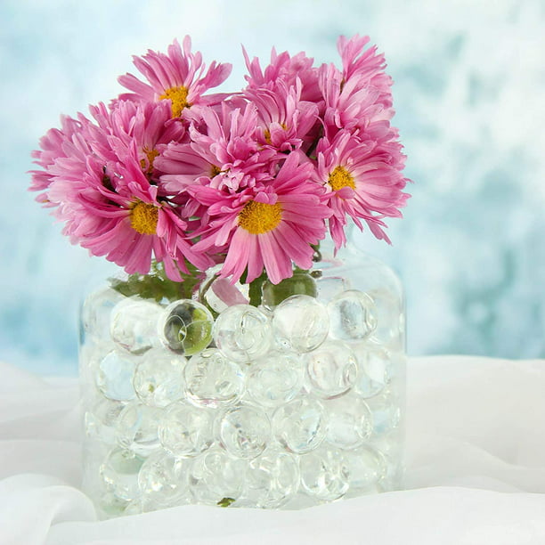 Perlas de agua florales de gel para suelo, cuentas de cristal de agua de  gelatina, relleno de jarrón de perlas de agua, 20000 paquetes (amarillo)
