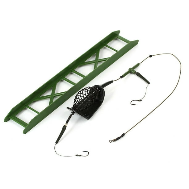 Carp Fishing Hair Rigs Sinker Cage Feeder Barbed Bait Holder Hooks Pesca  Tackle