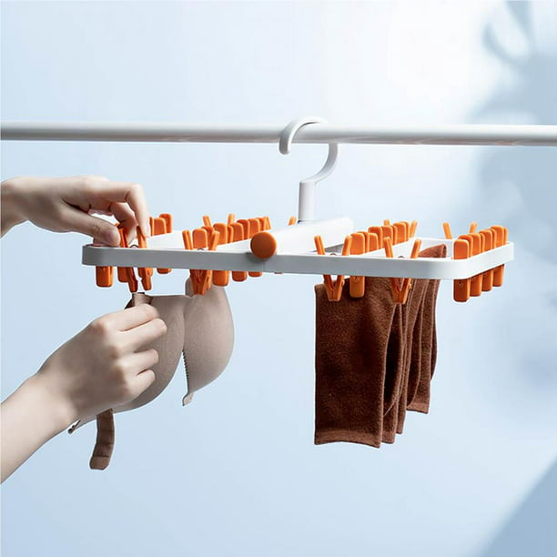 Percheros de secado de ropa 12 clips de secado de ropa plegable