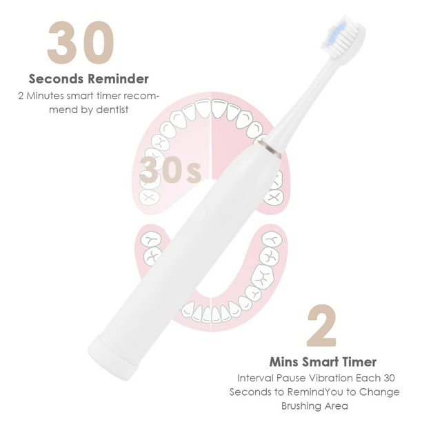 Cepillo de dientes eléctrico para niños, cepillo de dientes recargable  sónico con 5 modos y 36,000 VPM, 3 cabezales de cepillo suaves cepillo de