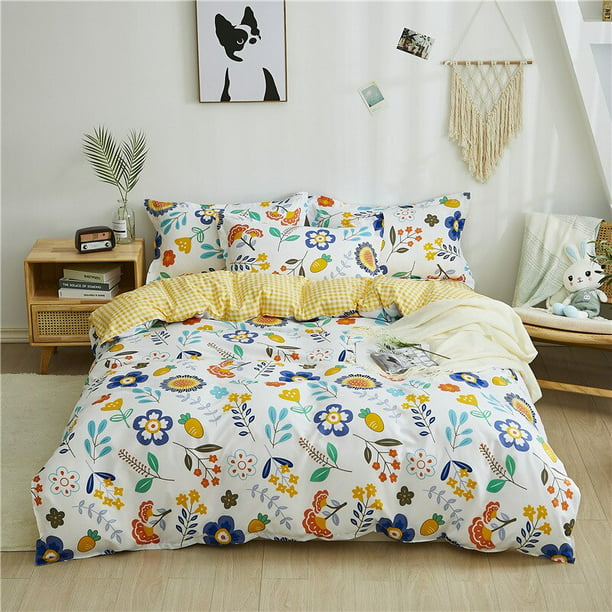 Lovely Cartoon King Size Duvet Cover Set 220x240 Skin Friendly Double Bed  Quilt Cover Blanket Comforter Cover and Pillowcase Fivean unisex