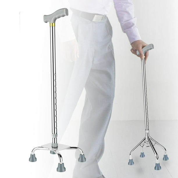 Bastón con muletas ligeras de aleación de aluminio con mango ergonómico de  luz LED, 10 niveles de altura ajustables para hombres mayores o mujeres