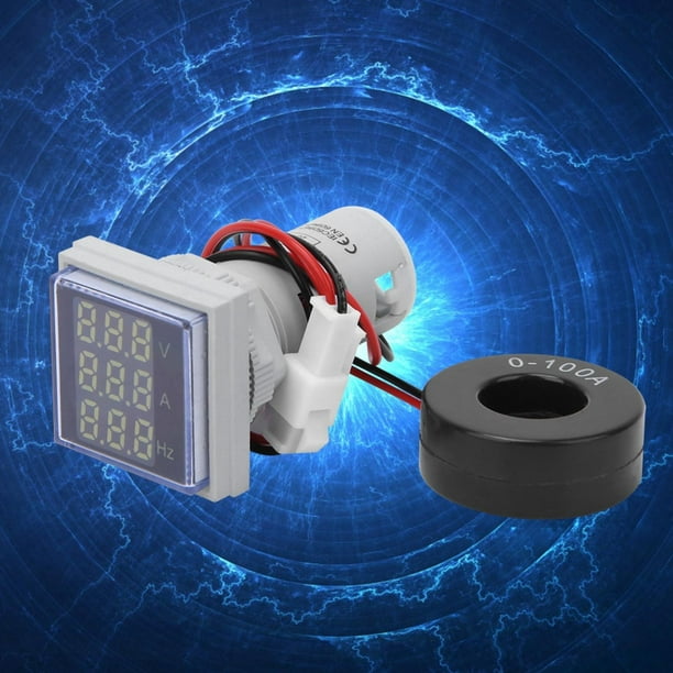 Voltímetro, amperímetro, medidor digital multifunción Cuadrado Pantalla de  3 dígitos Probador de corriente de voltaje de CA Amperímetro digital