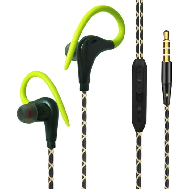 Auriculares deportivos con cable, conector de 3,5 mm en oreja