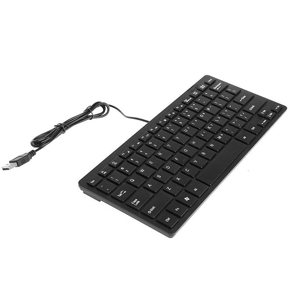 Mini teclado con cable delgado luz 78 teclas USB multimedia pequeño para PC  ordenador portátil