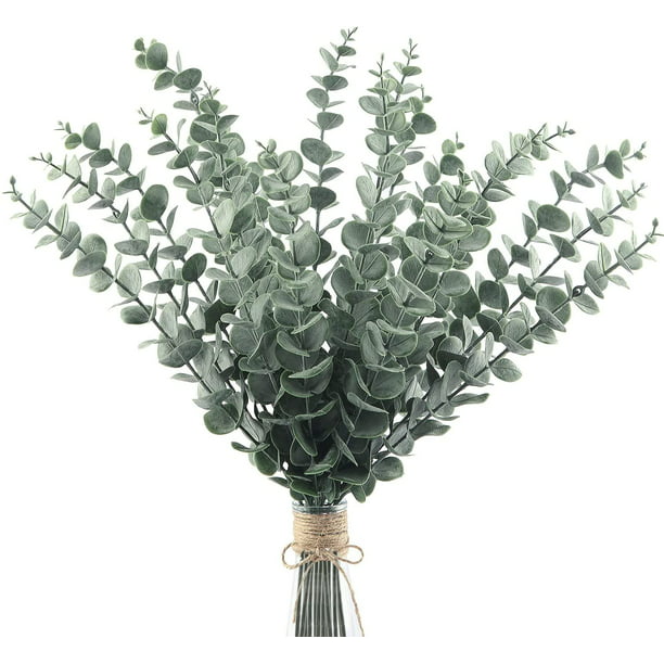 Eucalipto artificial, 5 ramas en un tallo, 97 cm, Relleno para ramo, Flores  en un jarrón, Flores artificiales, Flores artificiales, verde salvia -   México