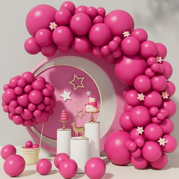 Kit de arco de guirnalda de globos de 16 pies de largo, 90 globos mate de  12 y 5 pulgadas, paquete de globos blancos, rosa pastel y globos grises