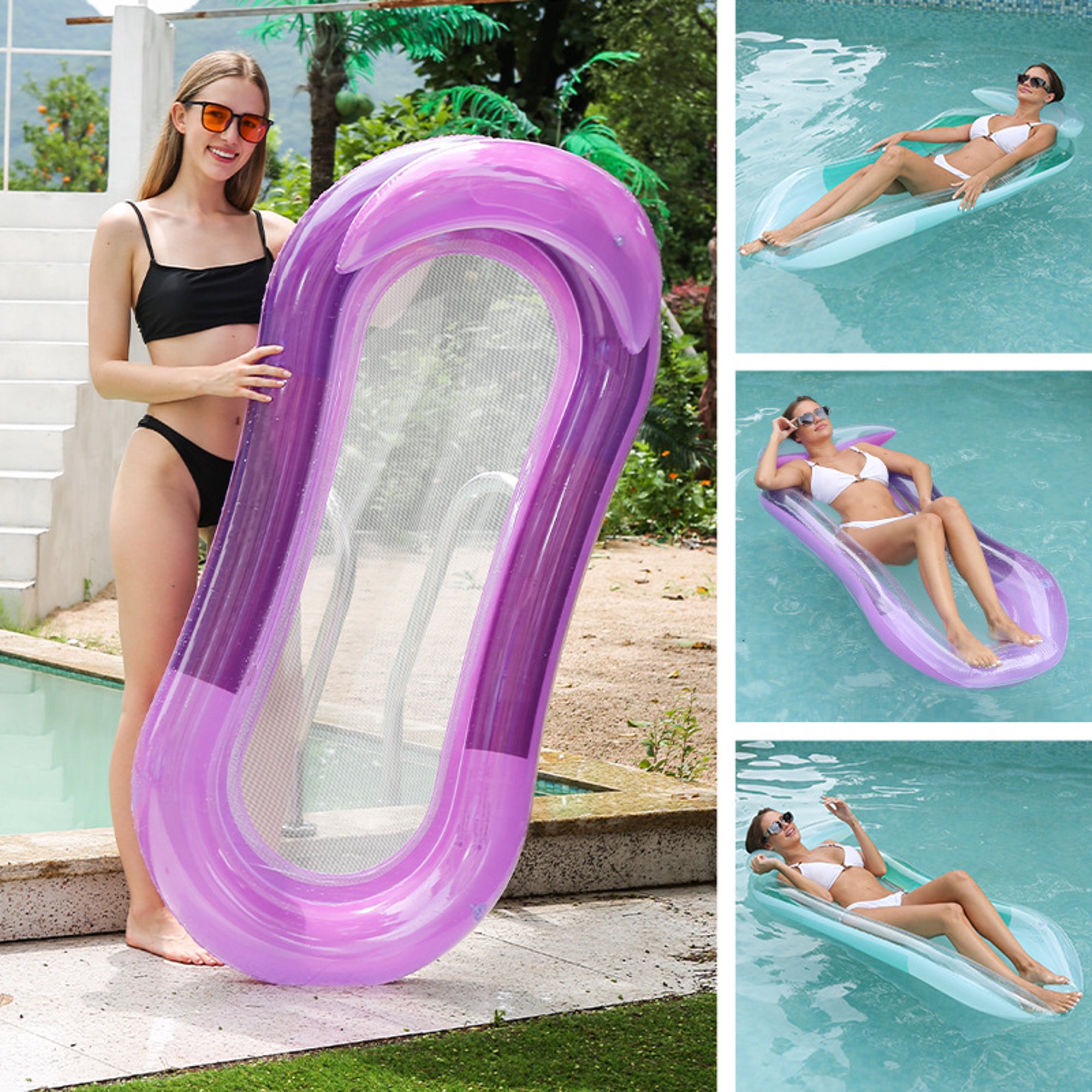 Sofá inflable para adultos playa tumbona piscina juguetes