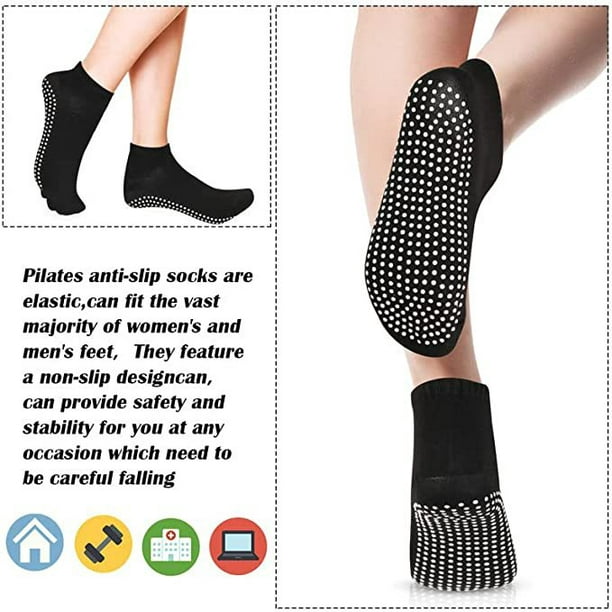 RO 5 pares de calcetines antideslizantes para Pilates, calcetines tobilleros  para baile, ballet, ent Electrónica