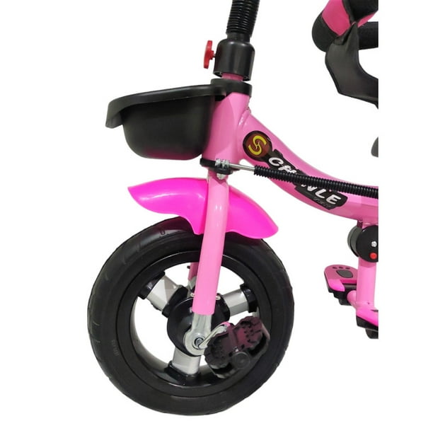 Multi Cochecito Para Niños Evolutivo Carrito Bici Niños Color Rosa